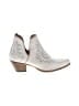 Myra 100% Leather White Ankle Boots Size 10 - photo 1