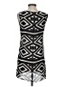 Milly 100% Silk Graphic Gray Cocktail Dress Size 4 - photo 2