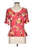 Loveappella Pink Short Sleeve Top Size L - photo 1