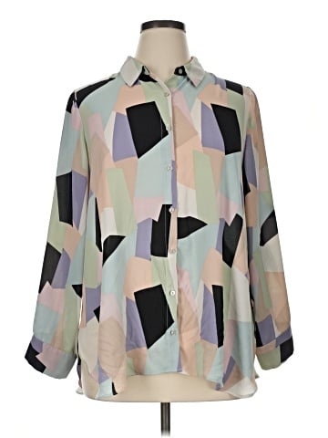Rose + Olive Long Sleeve Blouse (view 1)