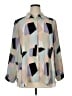 Rose + Olive 100% Polyester Color Block Silver Long Sleeve Blouse Size 1X - photo 1
