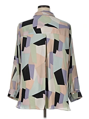Rose + Olive Long Sleeve Blouse (view 2)