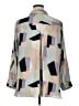 Rose + Olive 100% Polyester Color Block Silver Long Sleeve Blouse Size 1X - photo 2