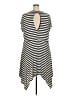 Dots Stripes Black Casual Dress Size 3X - photo 2