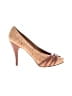 Betsey Johnson Animal Print Tan Heels Size 9 1/2 - photo 1