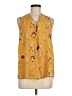 Rewind 100% Polyester Yellow Sleeveless Blouse Size M - photo 1