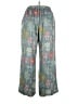 Unbranded 100% Polyester Paisley Teal Casual Pants Size 1X - photo 2