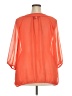 Lane Bryant 100% Polyester Orange 3/4 Sleeve Blouse Size 22 - 24 Plus - photo 2