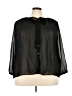 Lane Bryant 100% Polyester Black 3/4 Sleeve Blouse Size 22 - 24 Plus - photo 1