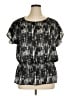 AB Studio Black Short Sleeve Blouse Size XL - photo 1