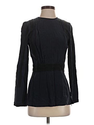 Derek Lam Long Sleeve Silk Top (view 1)