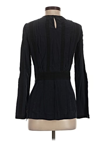 Derek Lam Long Sleeve Silk Top (view 2)