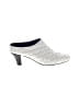 Robert Zur 100% Leather Argyle Silver Mule/Clog Size 7 - photo 1