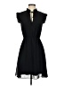 H&M 100% Polyester Solid Black Casual Dress Size 2 - photo 1