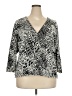 Sarah Spencer 100% Cotton Animal Print Silver Cardigan Size 3X - photo 1