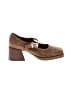 Steve Madden 100% Leather Brown Heels Size 7 1/2 - photo 1