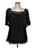 Karen Kane Black Short Sleeve Blouse Size L - photo 1