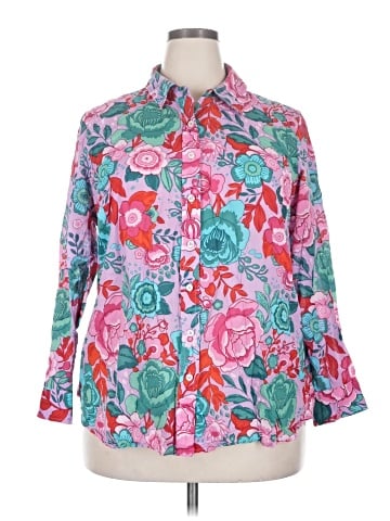 Talbots 3/4 Sleeve Button-Down Shirt (view 1)