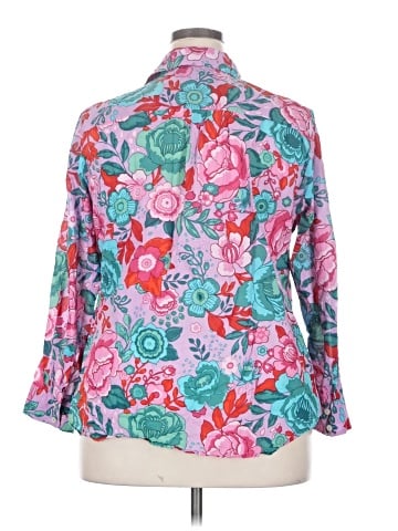 Talbots 3/4 Sleeve Button-Down Shirt (view 2)