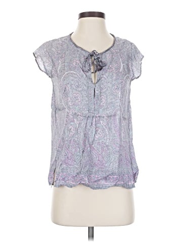 Calypso St. Barth Short Sleeve Silk Top (view 1)