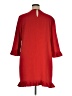 CeCe 100% Polyester Solid Red Casual Dress Size XL - photo 2