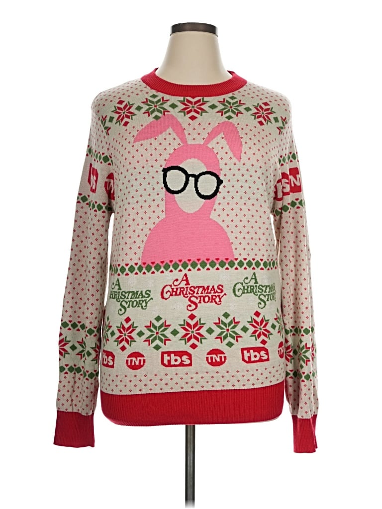 Pre-owned Tipsy Elves Pullover Sweater In Pink