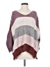 Oddi Color Block Burgundy Poncho Size Sm - Med - photo 1
