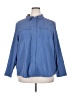 Eddie Bauer 100% Nylon Blue Long Sleeve Button-Down Shirt Size XXL - photo 1