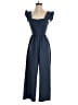 Arden B. Solid Blue Jumpsuit Size S - photo 1