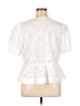 Parker 100% Cotton White Short Sleeve Blouse Size XL - photo 2