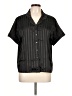 Flora Nikrooz Stripes Black Short Sleeve Blouse Size L - photo 1