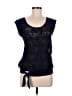 Vanessa Virginia Black Short Sleeve Top Size M - photo 1