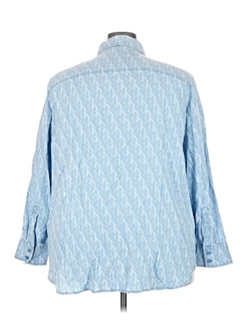 CALVIN KLEIN JEANS 3/4 Sleeve Button-Down Shirt (view 2)