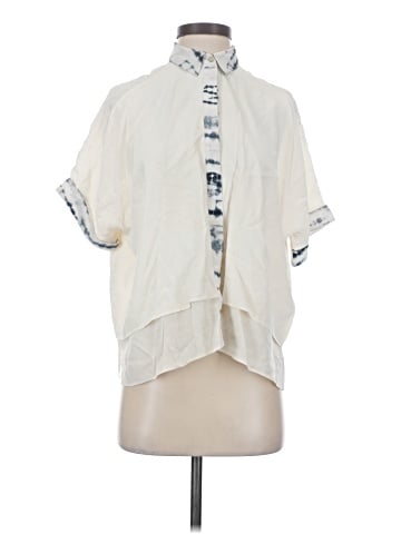 ALLSAINTS Short Sleeve Silk Top (view 1)