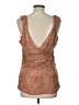 Jennifer Lopez 100% Rayon Brown Sleeveless Blouse Size L - photo 2