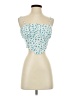 PrettyLittleThing 100% Polyester Blue White Tube Top Size 2 - photo 1