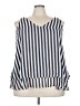 Lane Bryant 100% Polyester Blue Sleeveless Blouse Size 24 (petite) - photo 1