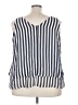Lane Bryant 100% Polyester Blue Sleeveless Blouse Size 24 (petite) - photo 2