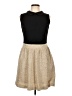Zara Basic Tweed Gold Cocktail Dress Size L - photo 1