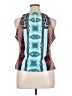 Bisou Bisou Blue Sleeveless Blouse Size XL - photo 2