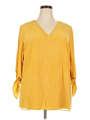 Lafayette 148 New York 3/4 Sleeve Silk Top (view 1)