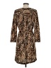 Merona 100% Polyester Animal Print Brown Casual Dress Size S - photo 2