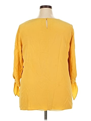 Lafayette 148 New York 3/4 Sleeve Silk Top (view 2)