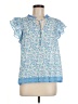 Vineyard Vines Blue Short Sleeve Blouse Size M - photo 1