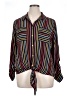 Investments 100% Polyester Stripes Black Long Sleeve Blouse Size XL - photo 1