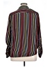 Investments 100% Polyester Stripes Black Long Sleeve Blouse Size XL - photo 2