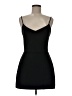 Papaya Solid Black Cocktail Dress Size M - photo 1