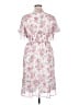 Laura Ashley 100% Polyester Floral Pink Cocktail Dress Size XL - photo 2