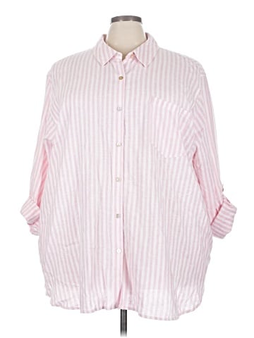 Susan Graver Long Sleeve Button-Down Shirt (view 1)