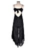 Mi ami 100% Rayon Polka Dots Black Jumpsuit Size XS - photo 2